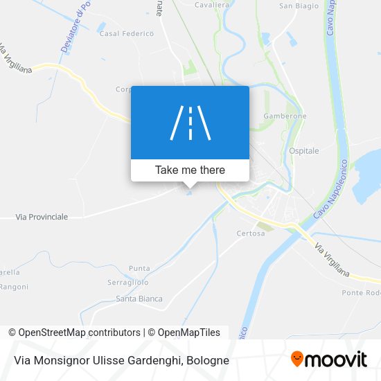Via Monsignor Ulisse Gardenghi map