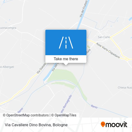 Via Cavaliere Dino Bovina map