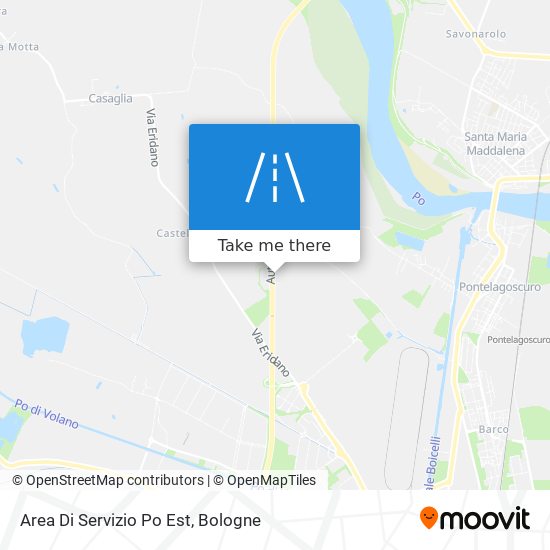 Area Di Servizio Po Est map