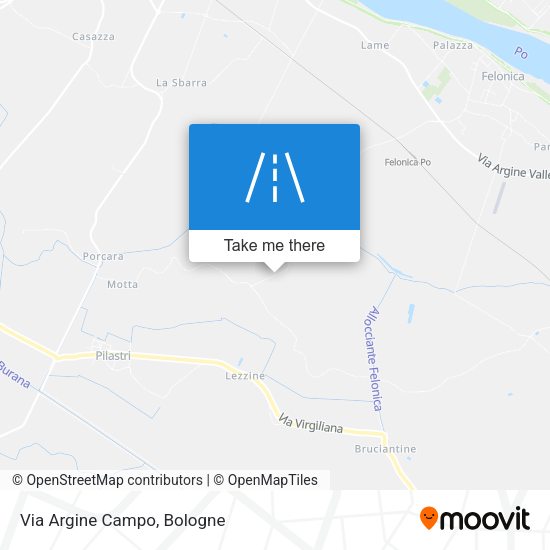 Via Argine Campo map