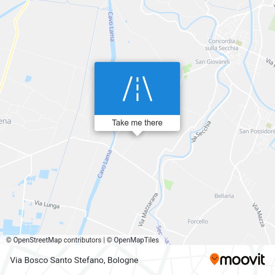 Via Bosco Santo Stefano map