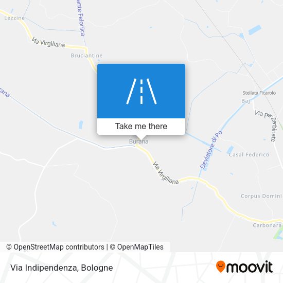 Via Indipendenza map