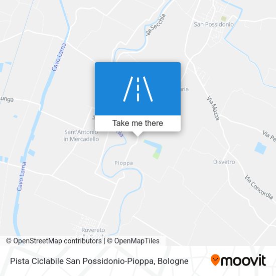 Pista Ciclabile San Possidonio-Pioppa map
