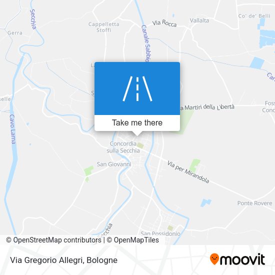 Via Gregorio Allegri map