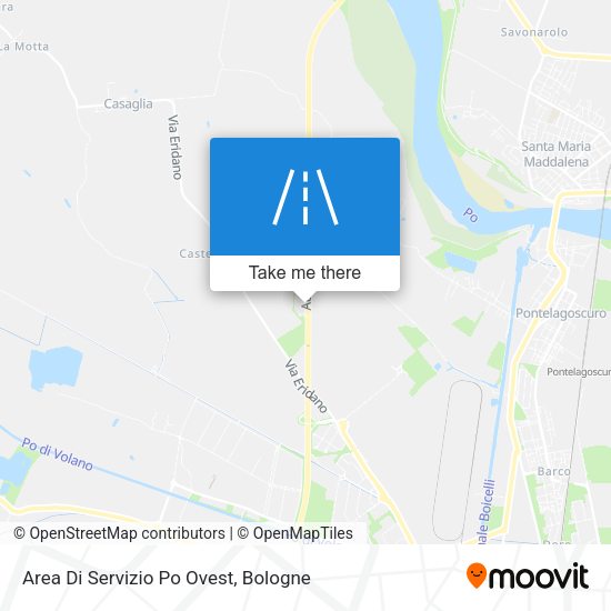 Area Di Servizio Po Ovest map