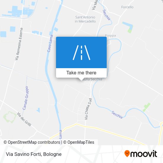 Via Savino Forti map