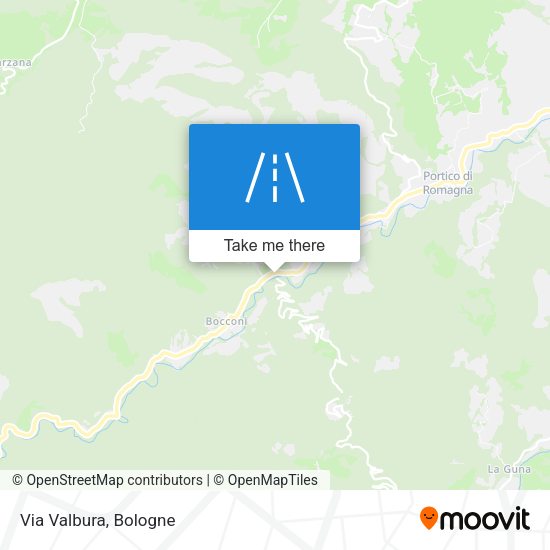 Via Valbura map