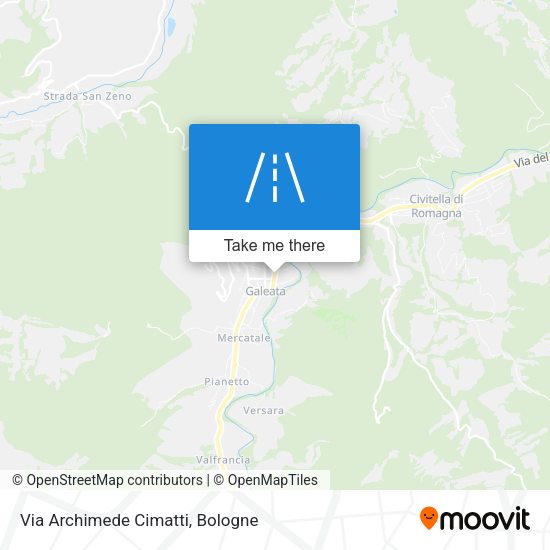 Via Archimede Cimatti map
