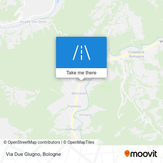 Via Due Giugno map