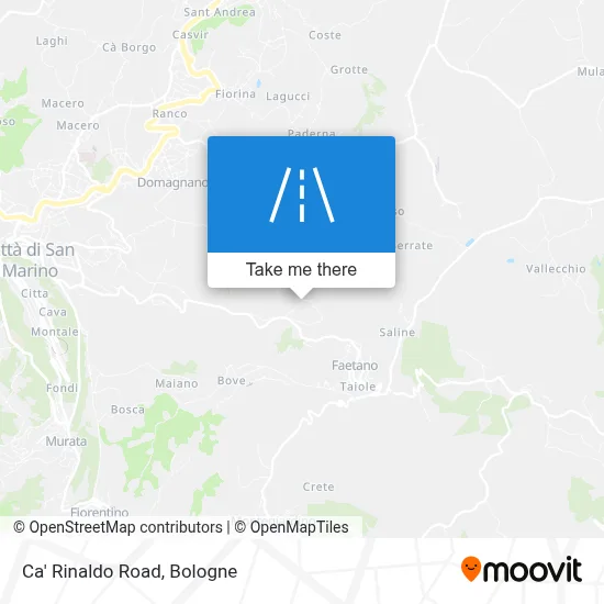 Ca' Rinaldo Road map