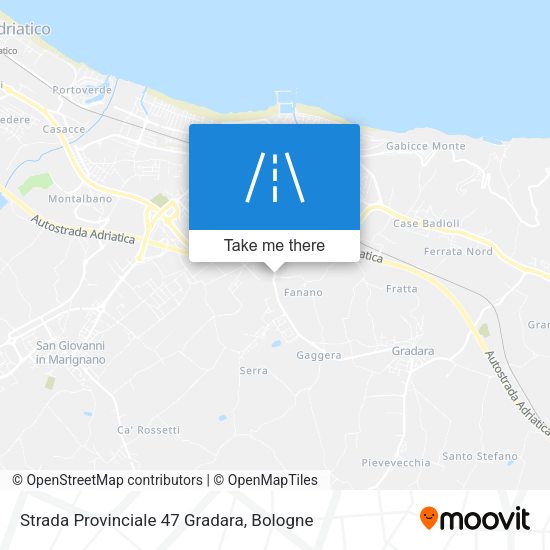 Strada Provinciale 47 Gradara map