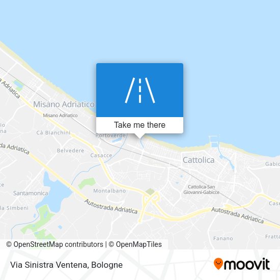 Via Sinistra Ventena map