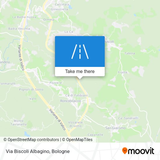 Via Biscoli Albagino map