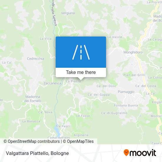 Valgattara Piattello map