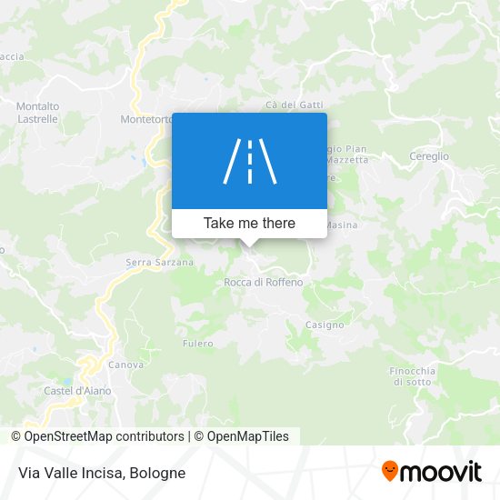 Via Valle Incisa map