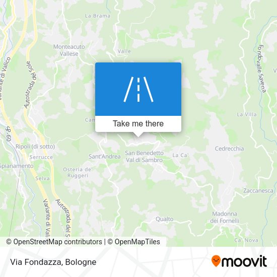 Via Fondazza map