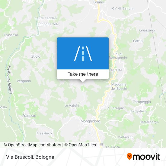 Via Bruscoli map