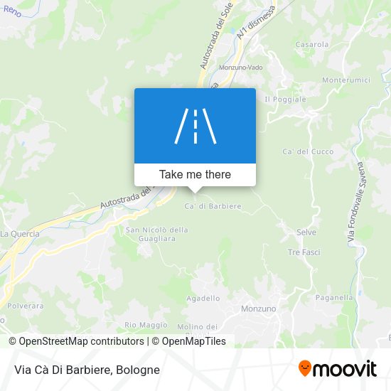 Via Cà Di Barbiere map