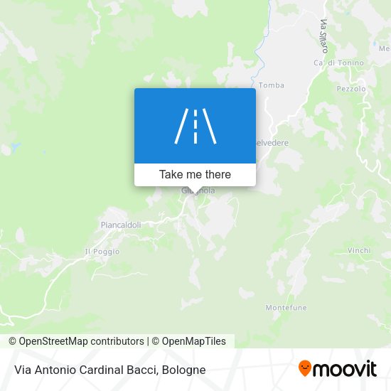 Via Antonio Cardinal Bacci map
