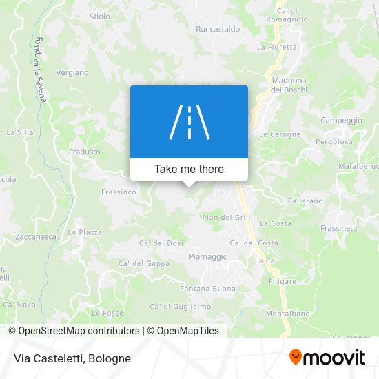 Via Casteletti map