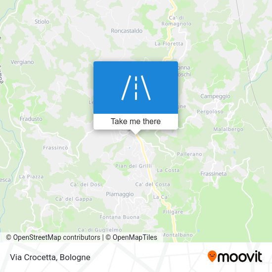 Via Crocetta map