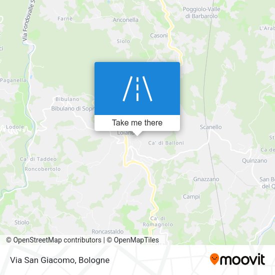 Via San Giacomo map
