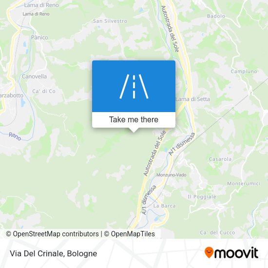Via Del Crinale map