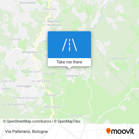 Via Pallerano map