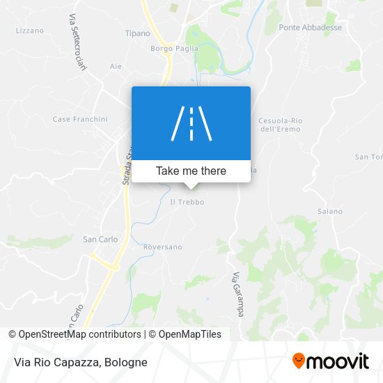 Via Rio Capazza map