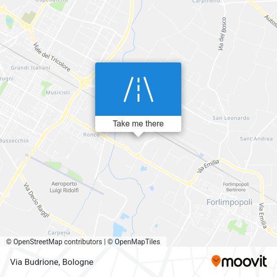 Via Budrione map