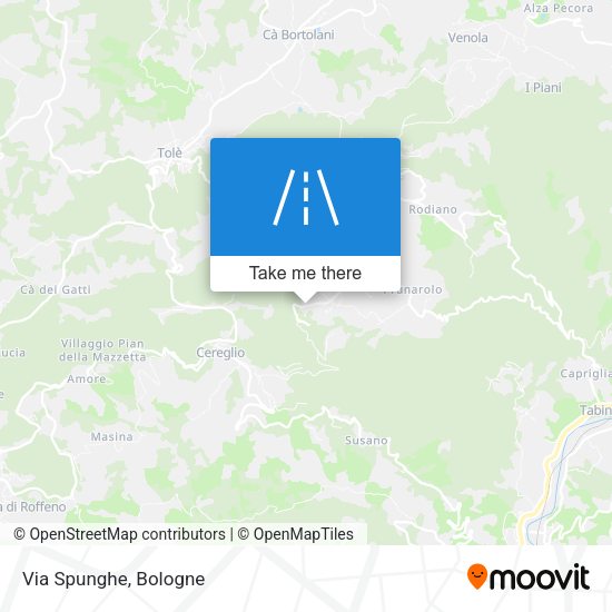 Via Spunghe map