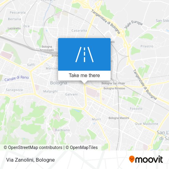 Via Zanolini map