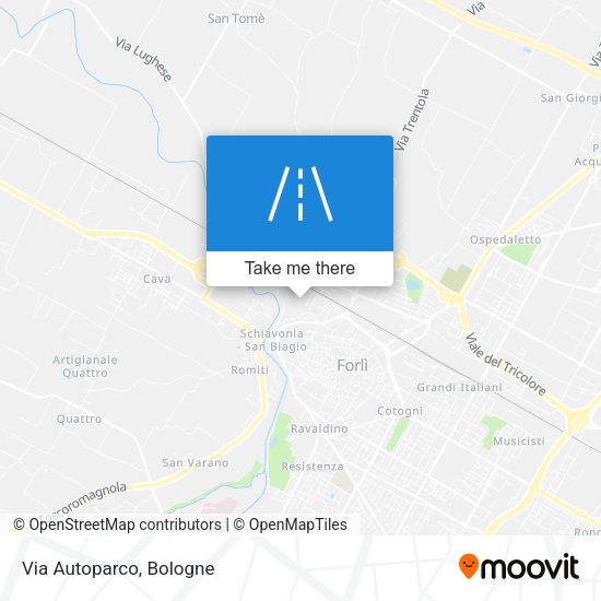 Via Autoparco map