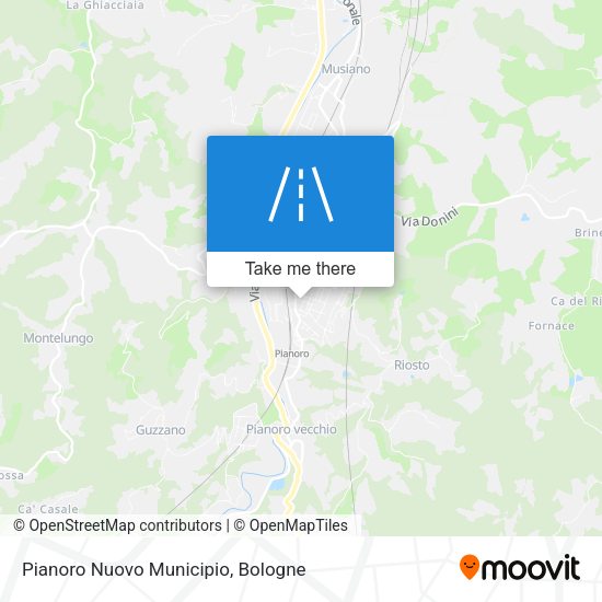 Pianoro Nuovo Municipio map