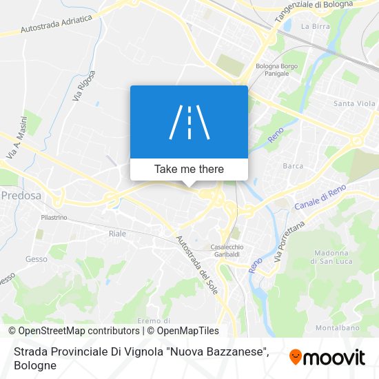 Strada Provinciale Di Vignola "Nuova Bazzanese" map