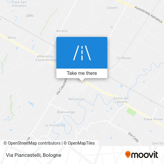 Via Piancastelli map