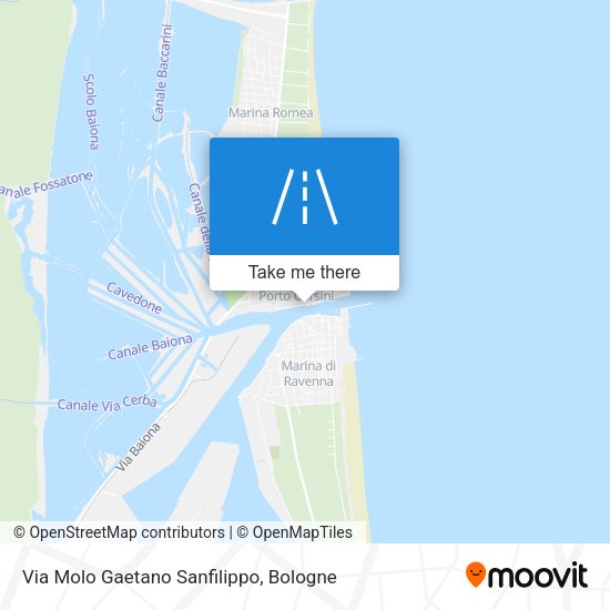 Via Molo Gaetano Sanfilippo map