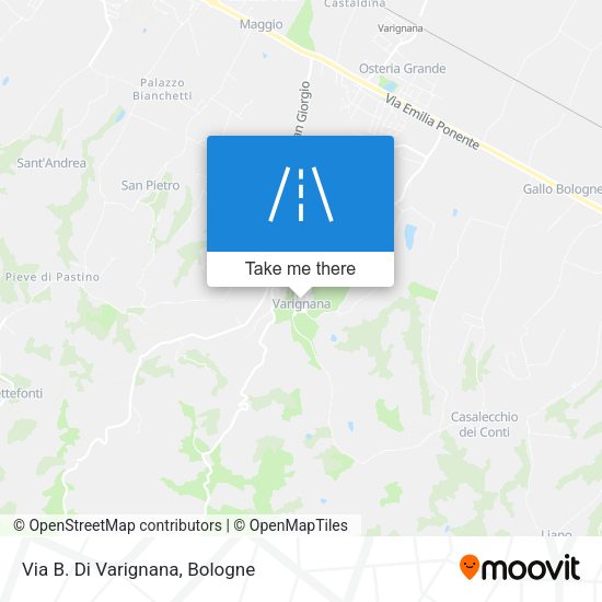 Via B. Di Varignana map