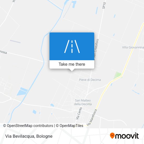 Via Bevilacqua map