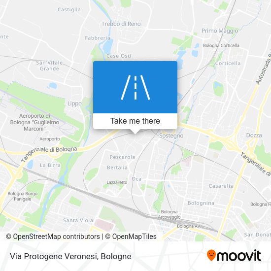 Via Protogene Veronesi map