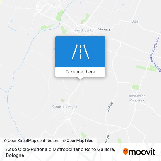 Asse Ciclo-Pedonale Metropolitano Reno Galliera map