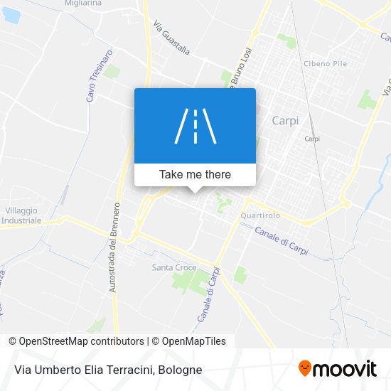 Via Umberto Elia Terracini map