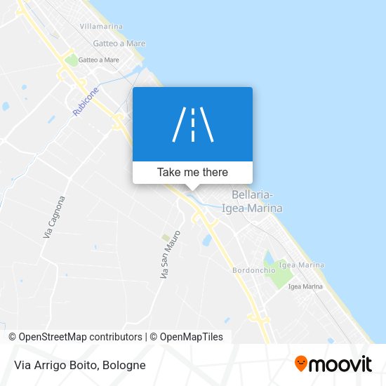 Via Arrigo Boito map