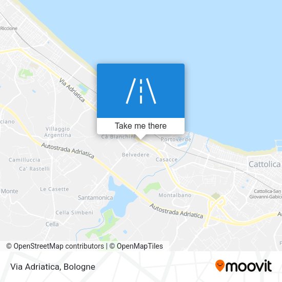Via Adriatica map