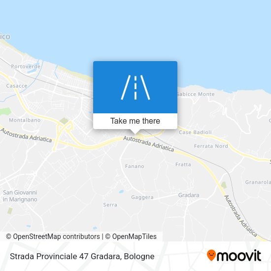 Strada Provinciale 47 Gradara map