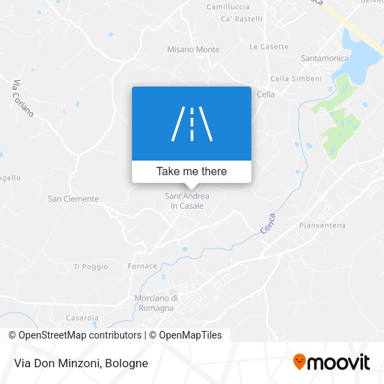 Via Don Minzoni map