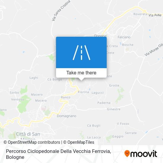 Percorso Ciclopedonale Della Vecchia Ferrovia map