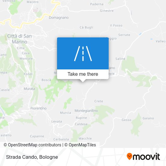 Strada Cando map