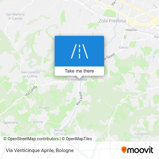 Via Venticinque Aprile map