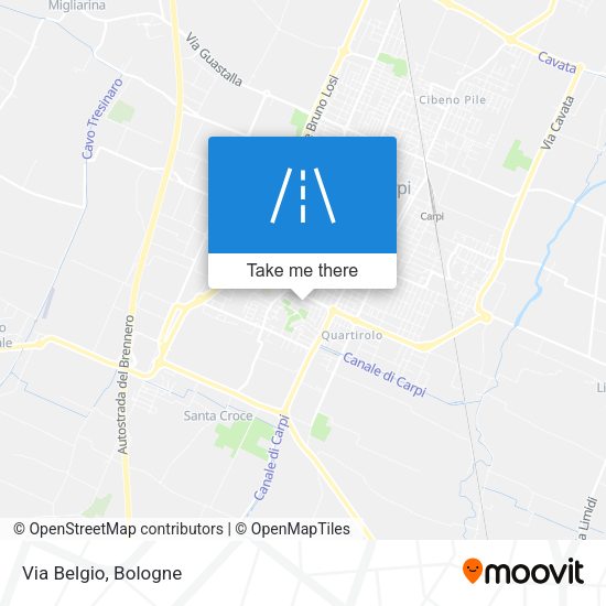 Via Belgio map